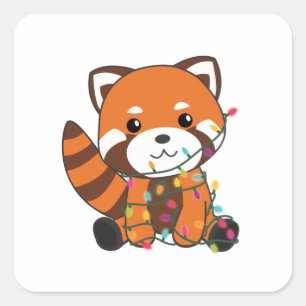 Pandas Vierkante Sticker
