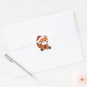 Pandas Vierkante Sticker (Envelop)