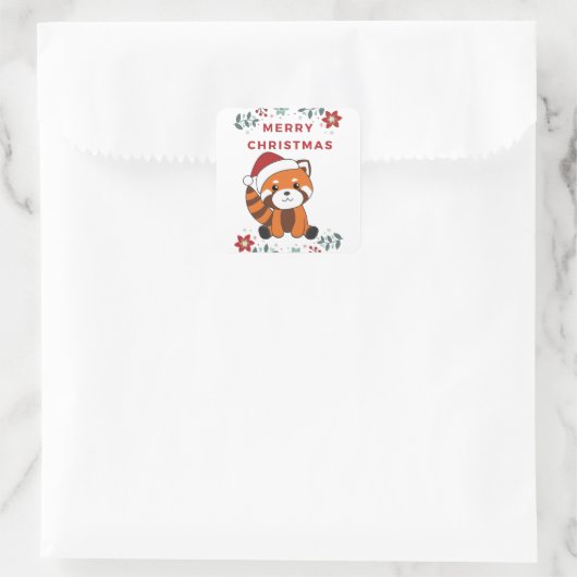 Pandas Vierkante Sticker (Tas)