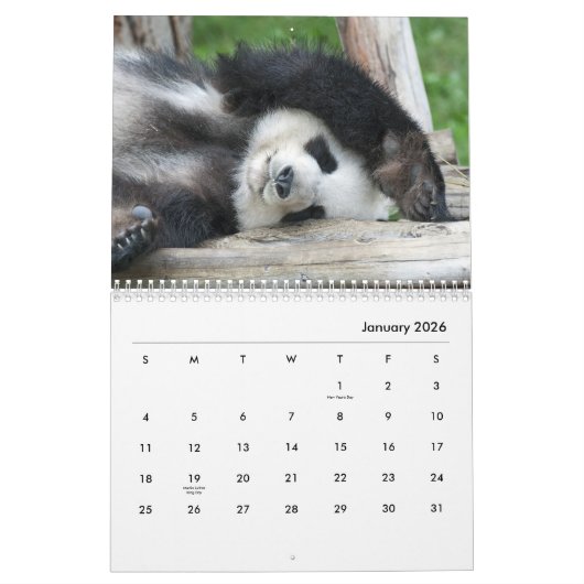 Pandas Wall Agenda Kalender (Jan 2026)