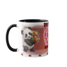Panda's wensen je een gelukkige Moederdag op een K