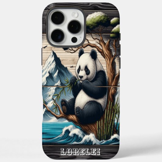 Panda's Wooded Nook: Bamboe Snack Case-Mate iPhone Case (Achterkant)