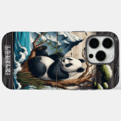 Panda's Wooded Nook: Bamboe Snack Case-Mate iPhone Case (Achterkant (horizontaal))