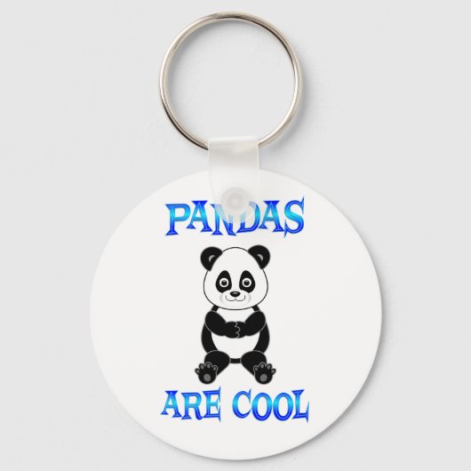 Pandas zijn Cool Sleutelhanger (Voorkant)