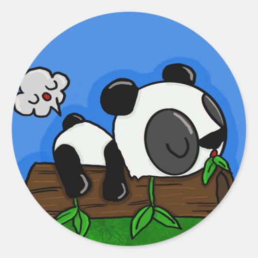 pandastok ronde sticker (Voorkant)