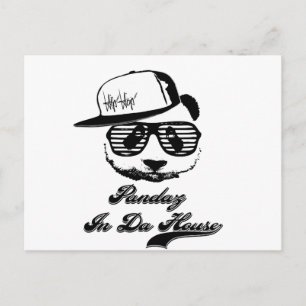 Pandaz in Da House. Ghetto panda Briefkaart