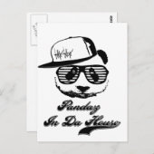 Pandaz in Da House. Ghetto panda Briefkaart (Voorkant / Achterkant)