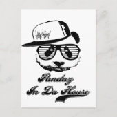 Pandaz in Da House. Ghetto panda Briefkaart (Voorkant)