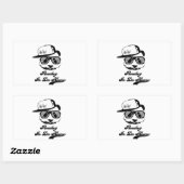 Pandaz in Da House. Ghetto panda Rechthoekige Sticker (Vel)