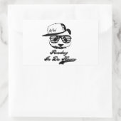 Pandaz in Da House. Ghetto panda Rechthoekige Sticker (Tas)