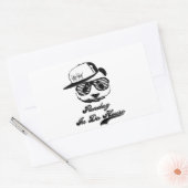 Pandaz in Da House. Ghetto panda Rechthoekige Sticker (Envelop)
