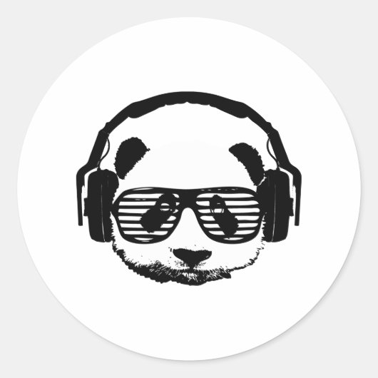 Pandaz in Da House Ronde Sticker (Voorkant)