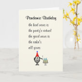 Pandemic Birthday Een grappig gedicht over een gel Kaart (Gele Bloem)