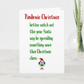 Pandemic Christmas Een grappig vrolijk kerstgedich Feestdagen Kaart (Voorkant)
