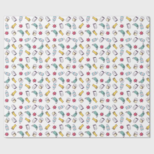Pandemic Pattern Wrapping Paper Cadeaupapier (Vlak)