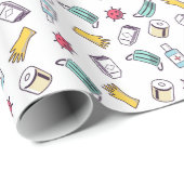 Pandemic Pattern Wrapping Paper Cadeaupapier (Rol Hoek)
