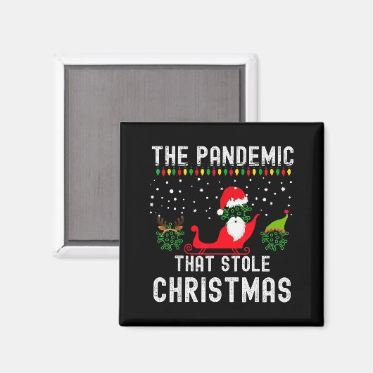 Pandemic That Stole Christmas 2020 Ugly Tacky Xmas Magneet (Voorkant / Achterkant)