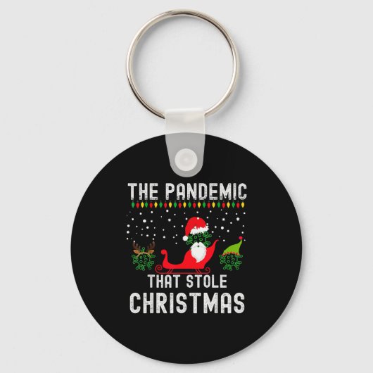 Pandemic That Stole Christmas 2020 Ugly Tacky Xmas Sleutelhanger (Voorkant)