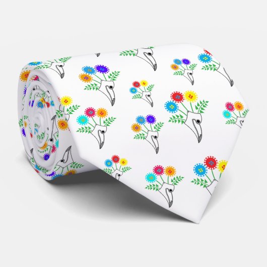 Pandemica en posieën stropdas (Opgerold)