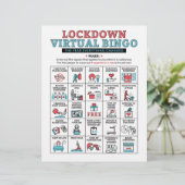 Pandemiejaar Quarantain Bingo Lockdown Activiteite (Staand voorkant)