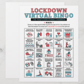 Pandemiejaar Quarantain Bingo Lockdown Activiteite (Voorkant / Achterkant)