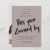 pandemisch afstuderen - fotopartijuitnodiging kaart (Voorkant / Achterkant)