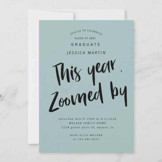 pandemisch afstuderen - fotopartijuitnodiging kaart (Voorkant)