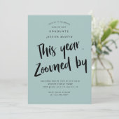 pandemisch afstuderen - fotopartijuitnodiging kaart (Staand voorkant)