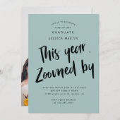 pandemisch afstuderen - fotopartijuitnodiging kaart (Voorkant / Achterkant)