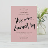 pandemisch afstuderen - fotopartijuitnodiging kaart (Staand voorkant)