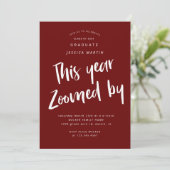 pandemisch afstuderen - fotopartijuitnodiging kaart (Staand voorkant)