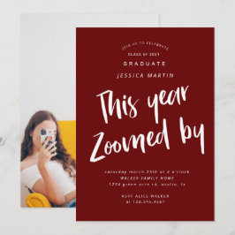 pandemisch afstuderen - fotopartijuitnodiging kaart