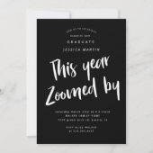 pandemisch afstuderen - fotopartijuitnodiging kaart (Voorkant)