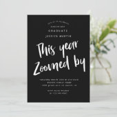 pandemisch afstuderen - fotopartijuitnodiging kaart (Staand voorkant)