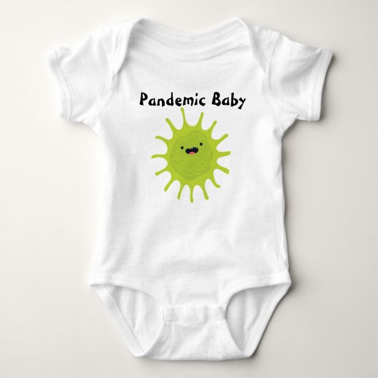 Pandemisch Baby Groene Virus Cute Funny Romper (Voorkant)