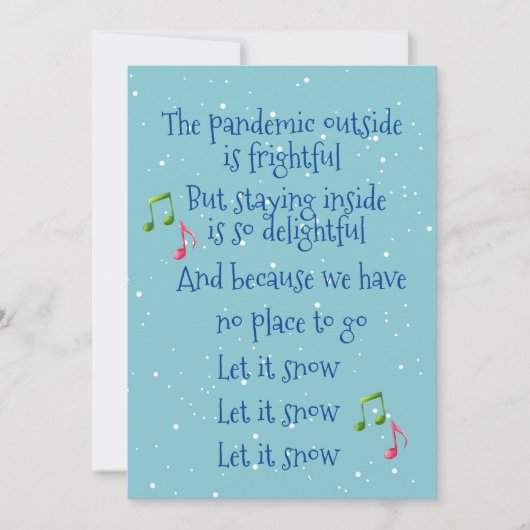 Pandemisch Buiten is Frightful Fun Holiday 2021 Feestdagenkaart (Voorkant)