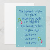 Pandemisch Buiten is Frightful Fun Holiday 2021 Feestdagenkaart (Voorkant / Achterkant)