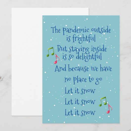 Pandemisch Buiten is Frightful Fun Holiday 2021 Feestdagenkaart (Voorkant / Achterkant)