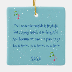 Pandemisch Buiten is Vriend 2020 Keramisch Ornament