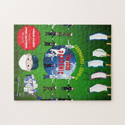 Pandemisch Coronavirus Covid Keepomwille Legpuzzel (Horizontaal)