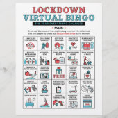 Pandemisch Jaar Quarantine Bingo Lockdown Activite (Voorkant)