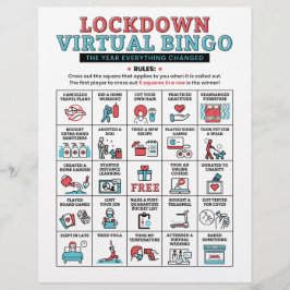 Pandemisch Jaar Quarantine Bingo Lockdown Activite