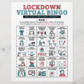 Pandemisch Jaar Quarantine Bingo Lockdown Activite (Voorkant)