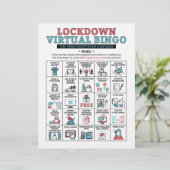 Pandemisch Jaar Quarantine Bingo Lockdown Activite (Staand voorkant)