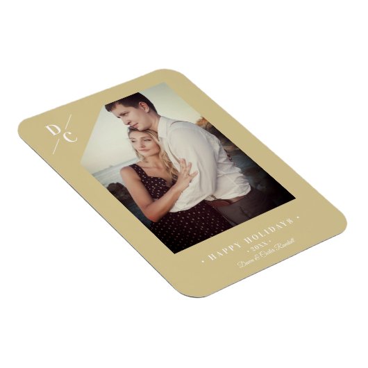 Pandemisch Modern Gold Prettige feestdagen Aangepa Magneet (Rechterzijde)