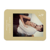 Pandemisch Modern Gold Prettige feestdagen Aangepa Magneet (Horizontaal)