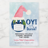 Pandemisch overlijden naar de World Holiday Mini Wijn Etiket (Enkel label)