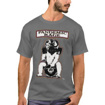 Pandemisch Rage naar shirt voor- en achterafdrukke