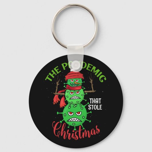 Pandemisch virus met ongekend kerstfeest sleutelhanger (Voorkant)