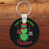 Pandemisch virus met ongekend kerstfeest sleutelhanger (Voorkant)